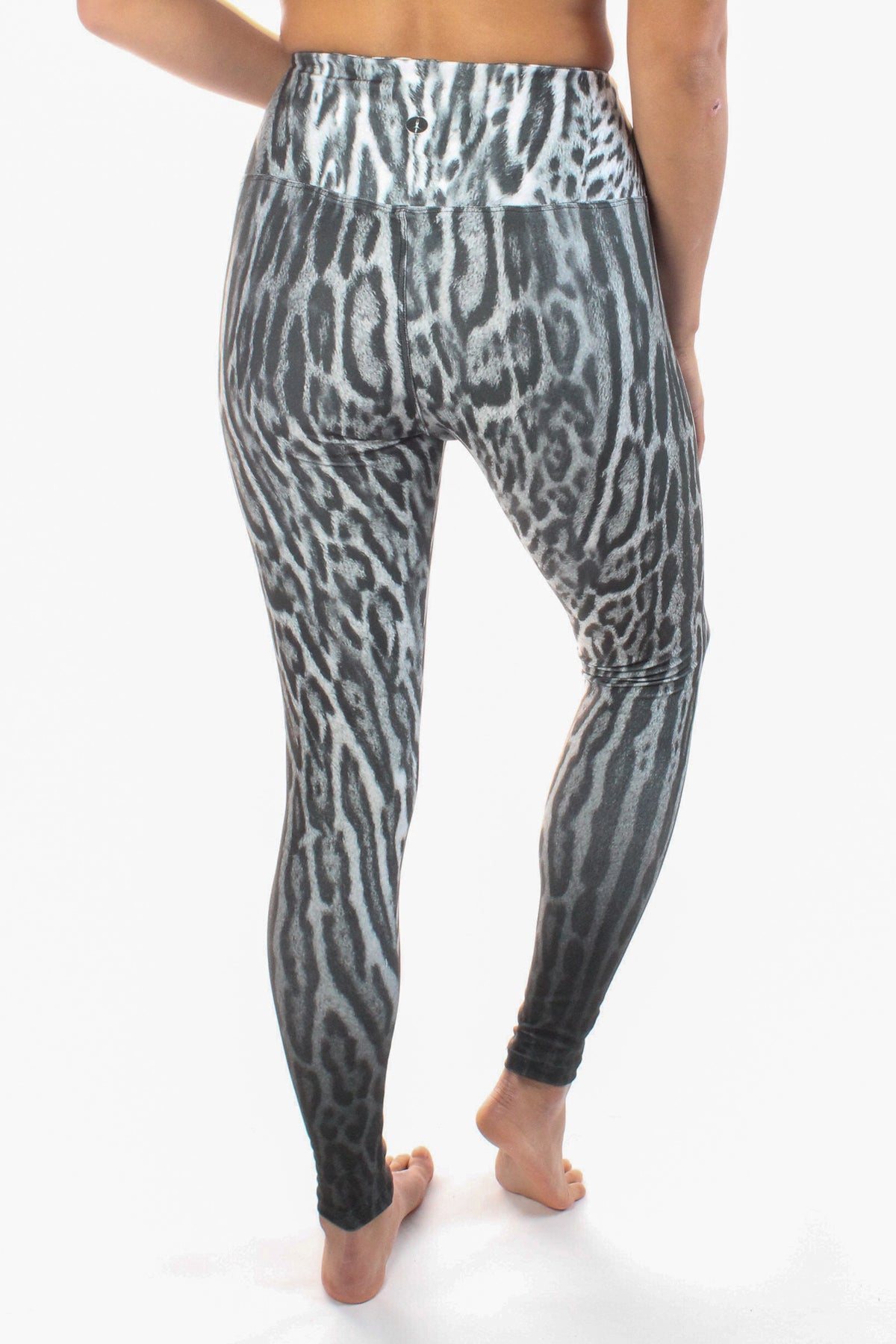 Black and White Ocelot (Leopard) Print High Compression Legging - Third Eye Threads