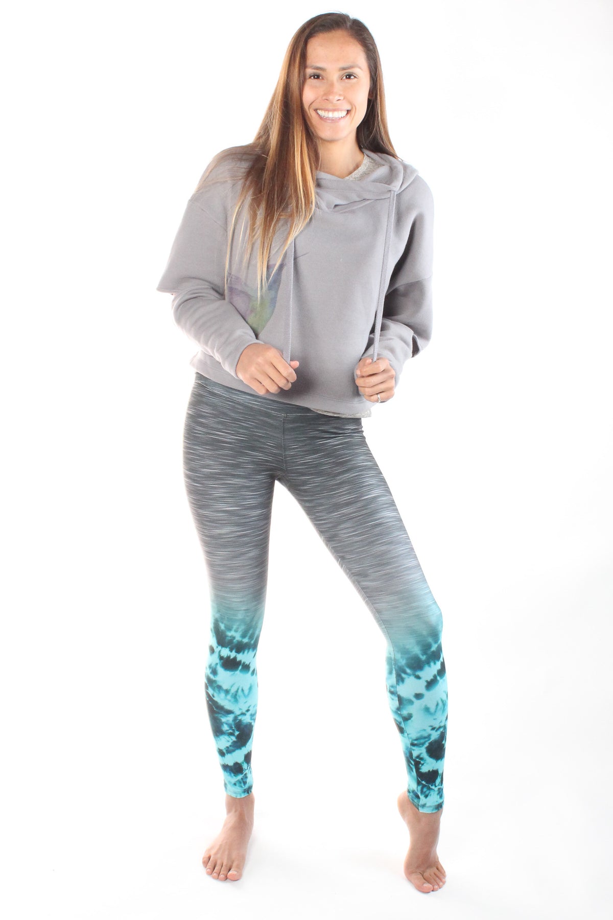 Ocean Striated High Compression Tie Dye Legging - Third Eye Threads