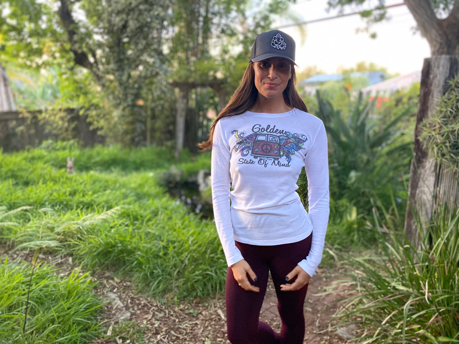 Golden State of Mind Hippie Bus on Lightweight Thermal - Third Eye Threads