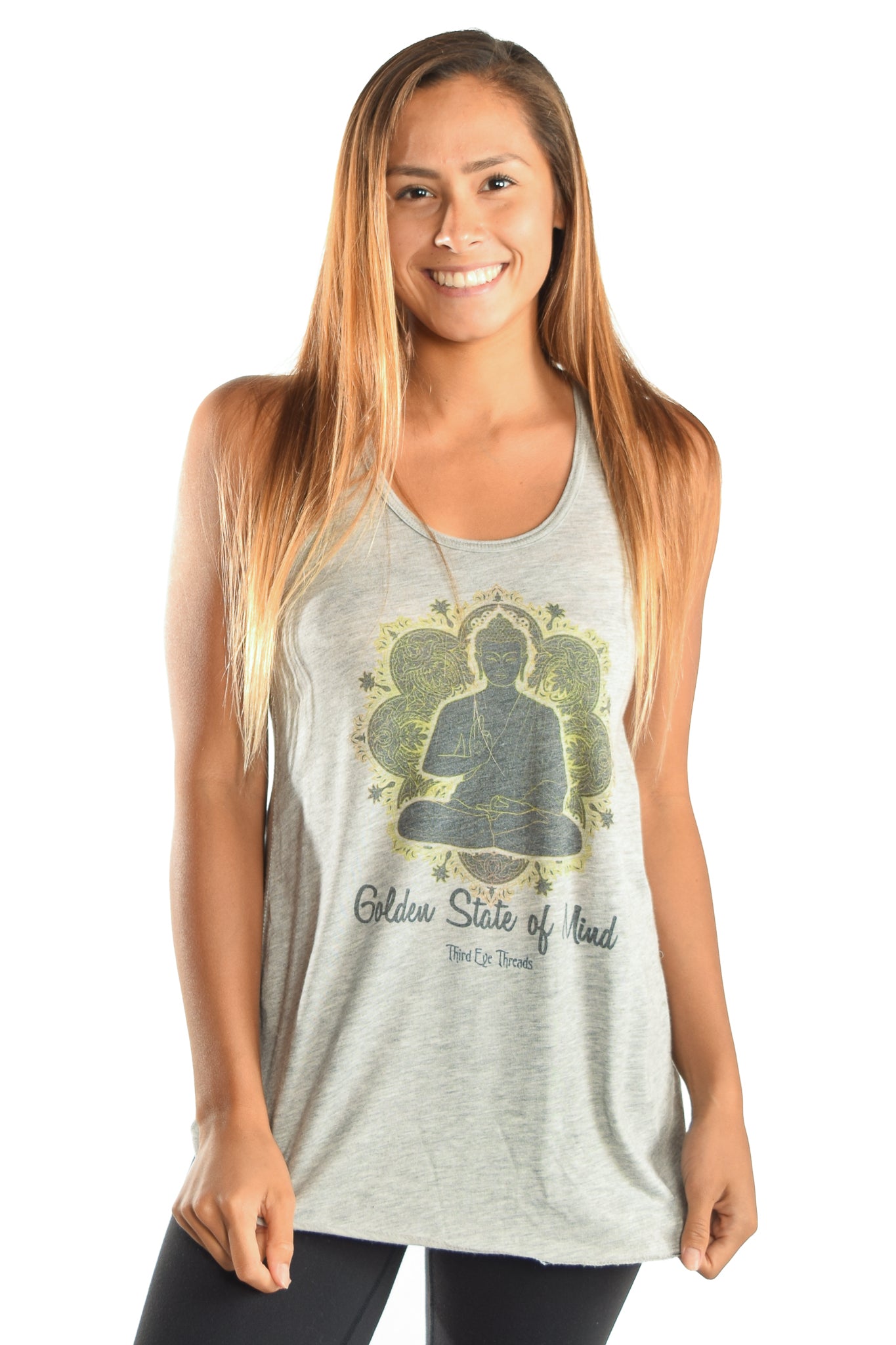Flowy Tank Golden State of Mind Buddha - Third Eye Threads