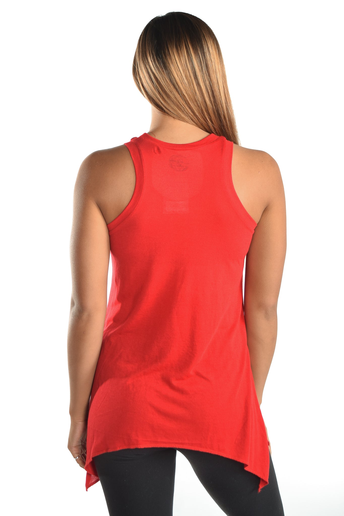 Flowy Shark Bite Sleeveless Tee   "I'AM" - Third Eye Threads