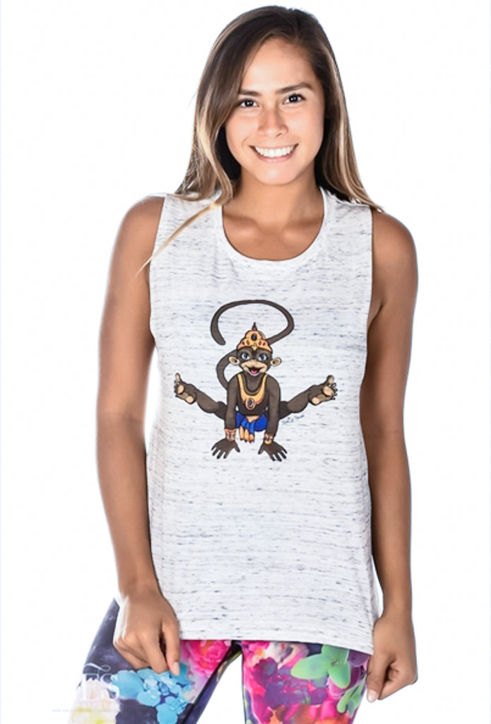 Hanuman Titibhasana FLOWY SCOOP BOYFRIEND TEE - Third Eye Threads