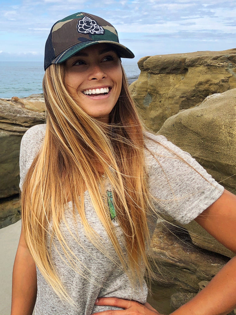 Camo Trucker With Black Mesh Back - Third Eye Threads