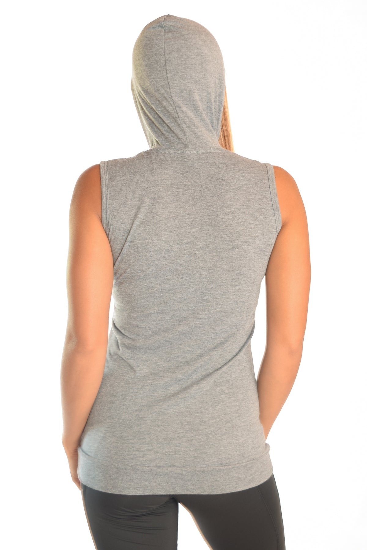 Sleeveless Triblend Hoodie  With Effortless Elegance - Third Eye Threads