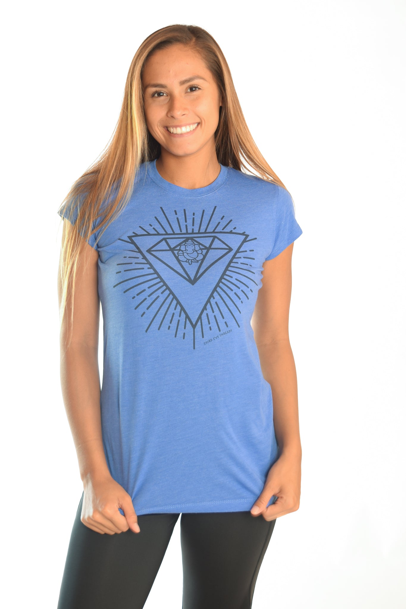 Third Eye Threads Fitted Tee With Crystal Vibration Logo - Third Eye Threads