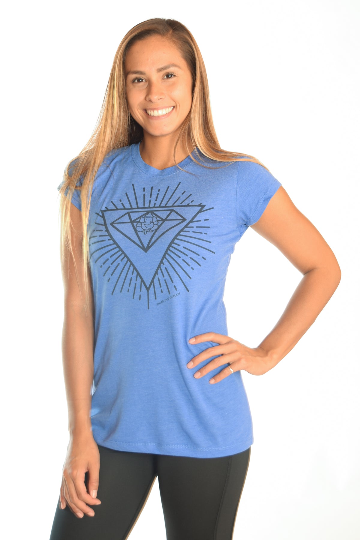 Third Eye Threads Fitted Tee With Crystal Vibration Logo - Third Eye Threads