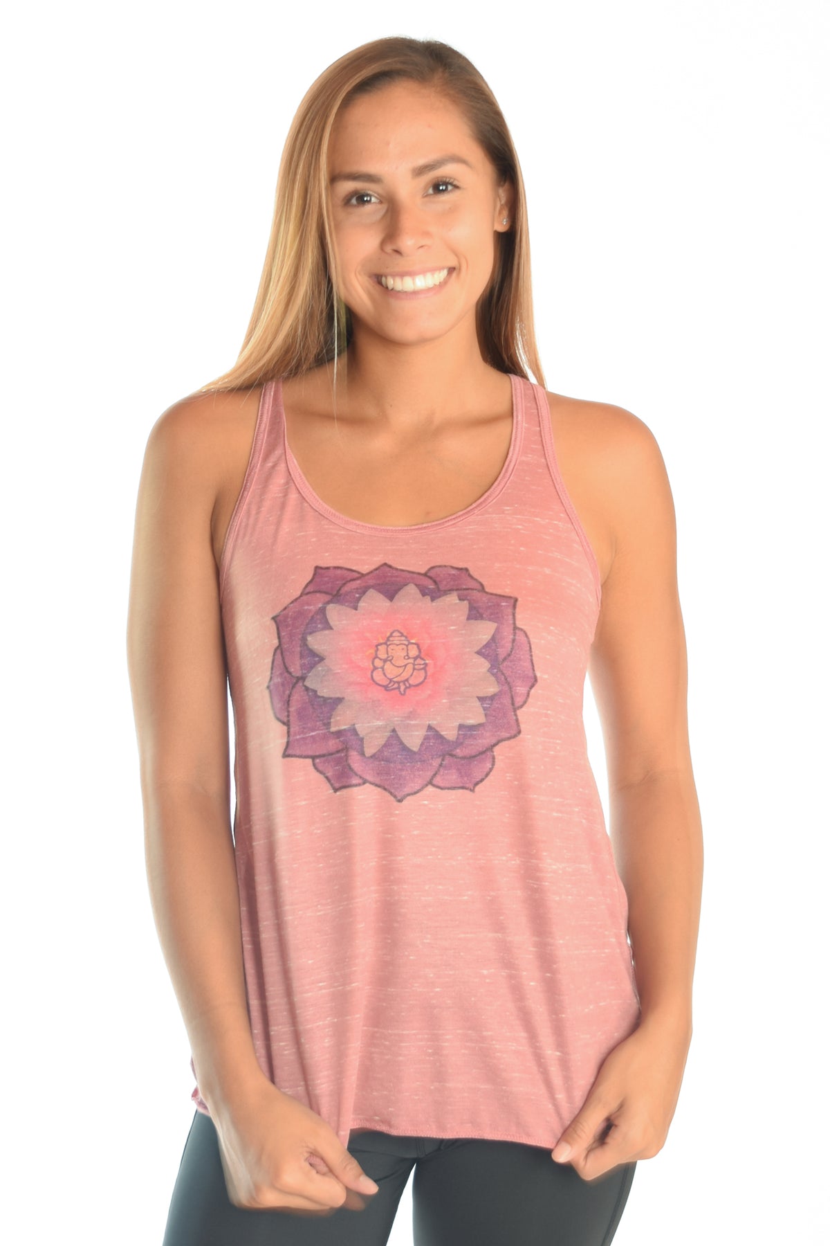 Flowy Racerback Tee With Crown Chakra - Third Eye Threads