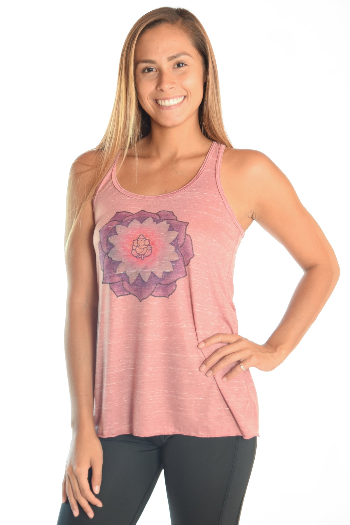 Flowy Racerback Tee With Crown Chakra - Third Eye Threads