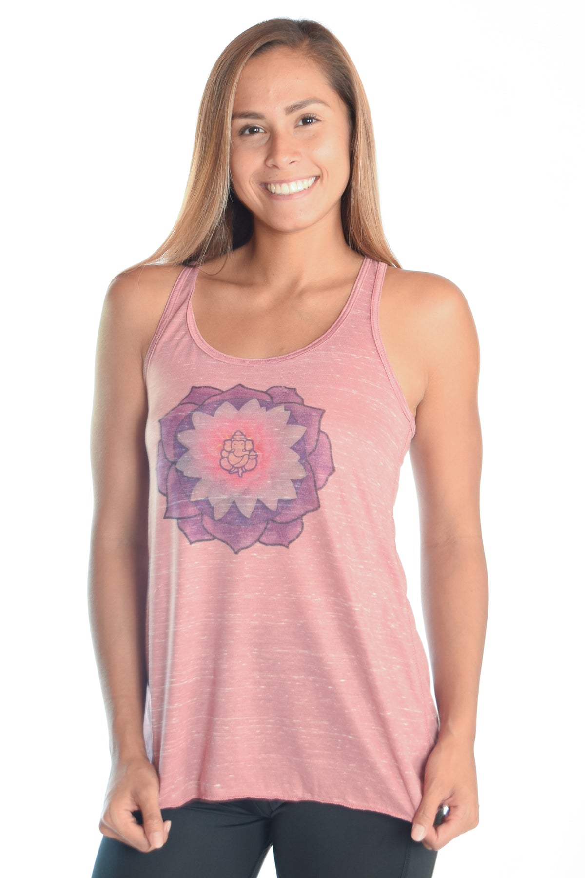 Flowy Racerback Tee With Crown Chakra - Third Eye Threads