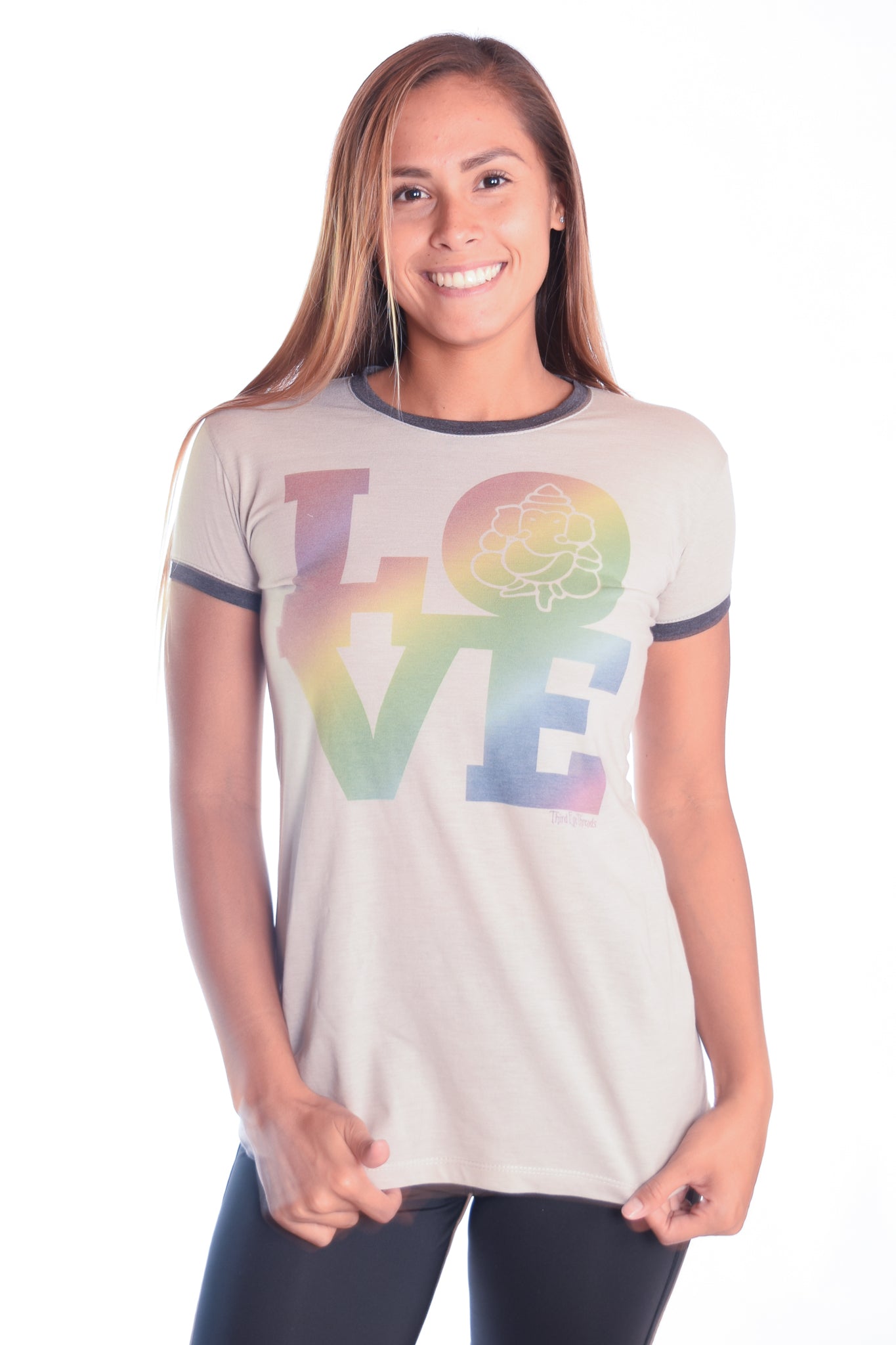 Rainbow Love Ringer Tee - Third Eye Threads