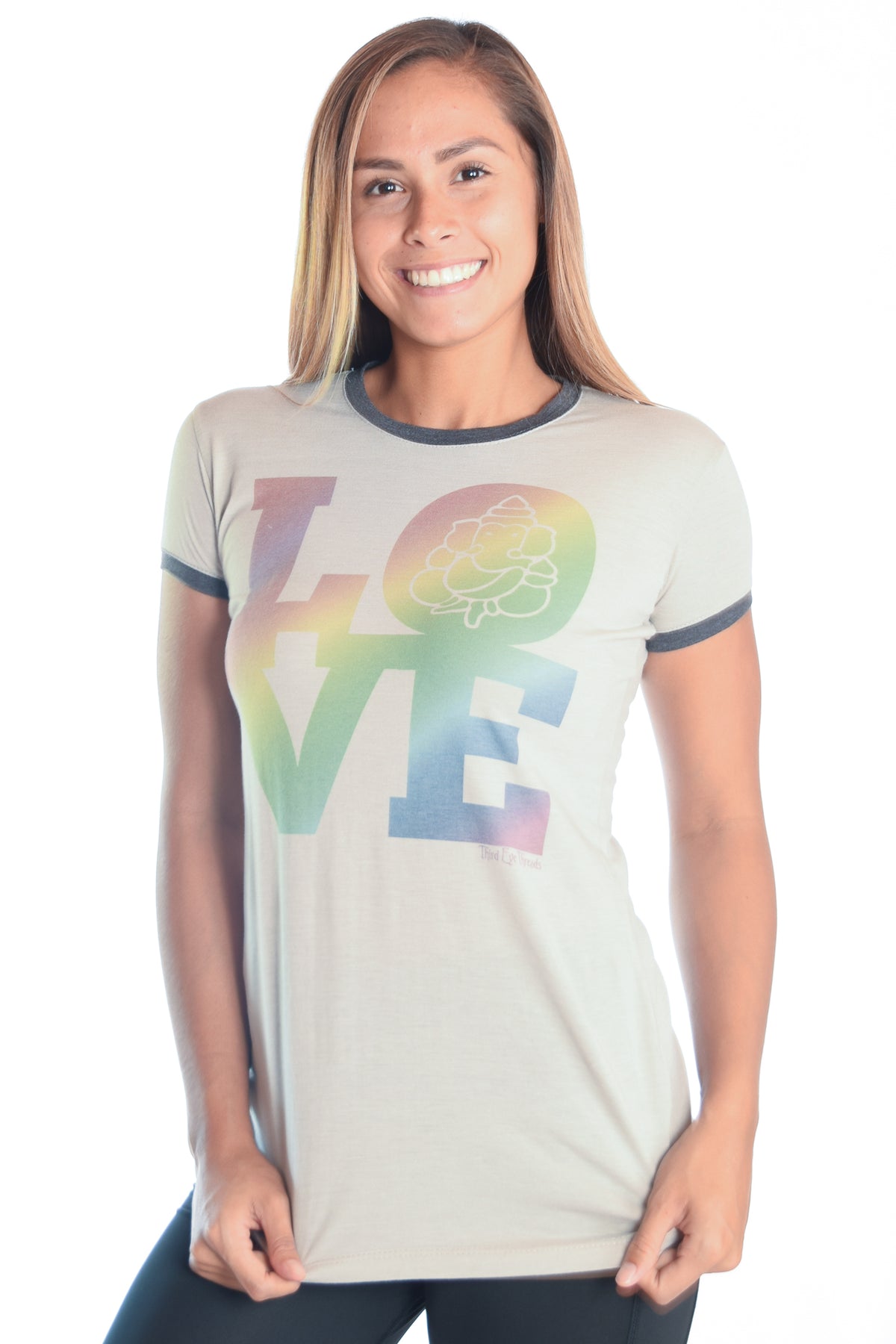 Rainbow Love Ringer Tee - Third Eye Threads