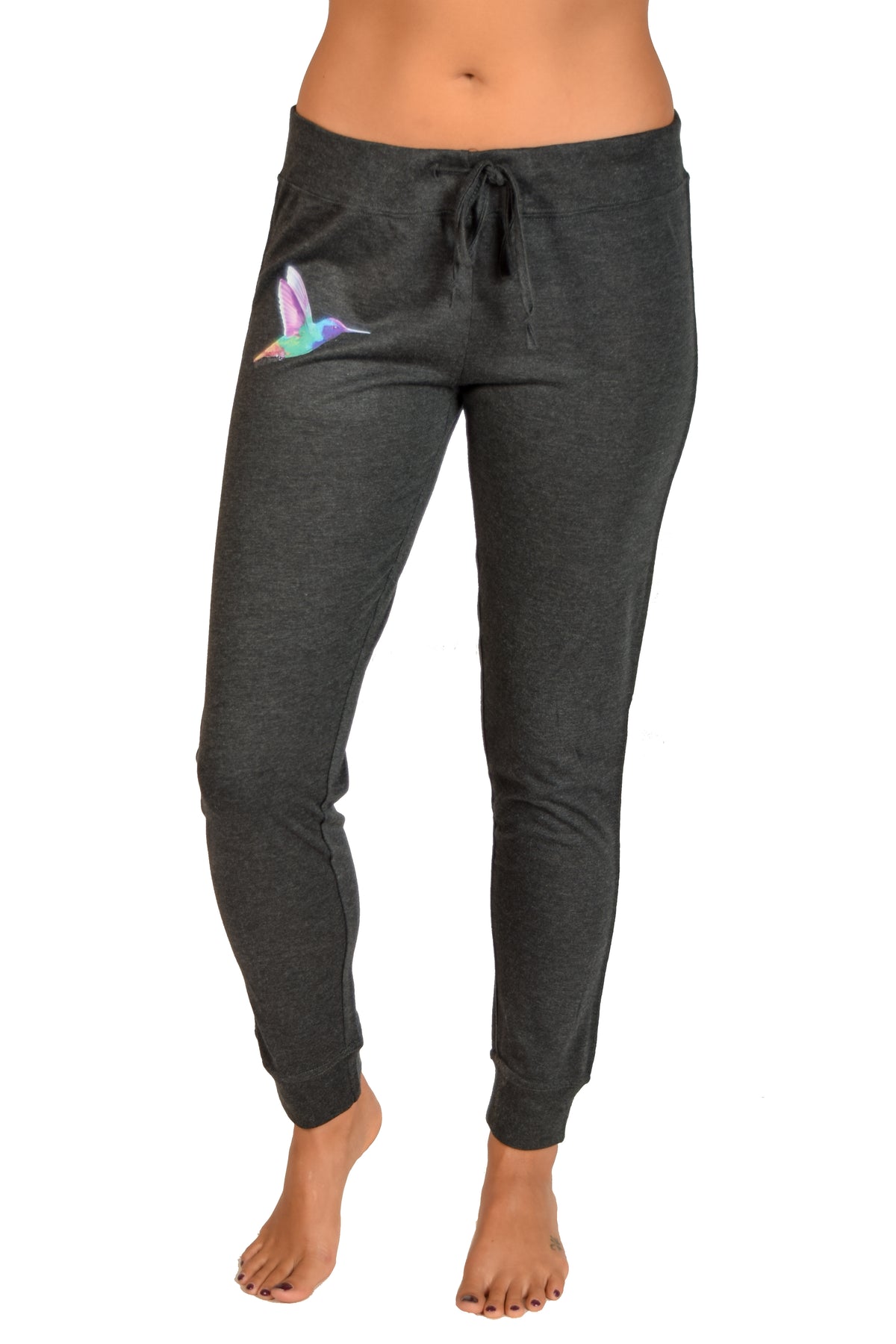 Humming Bird On Black Women's Jogger Pant - Third Eye Threads