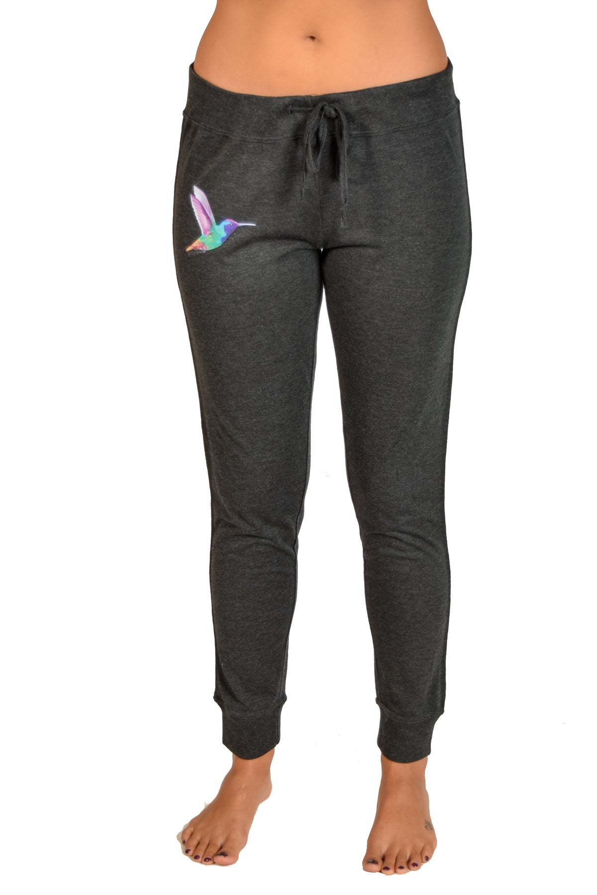 Humming Bird On Black Women's Jogger Pant - Third Eye Threads