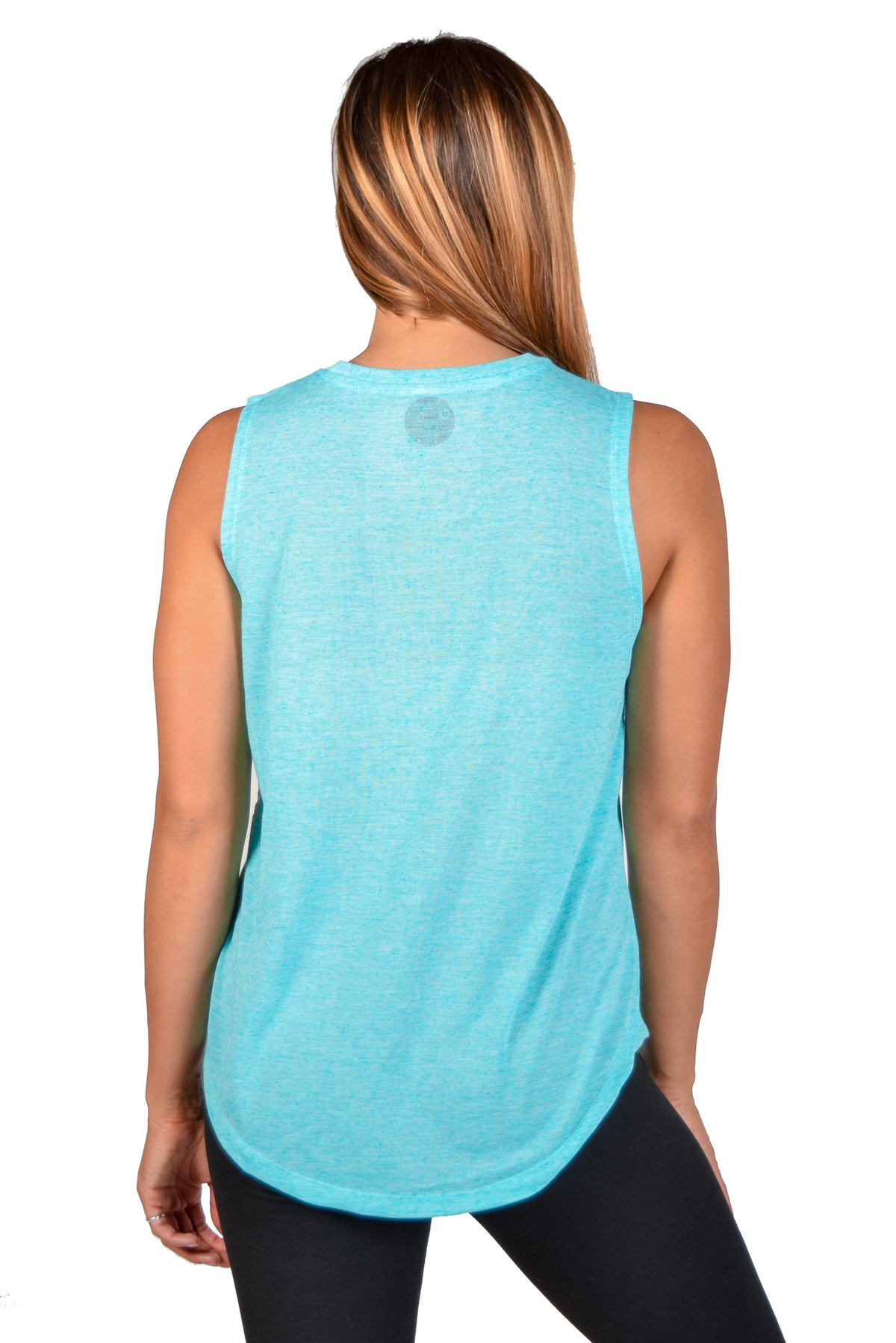 Linen Boyfriend Tee with 70's Flower Om - Third Eye Threads