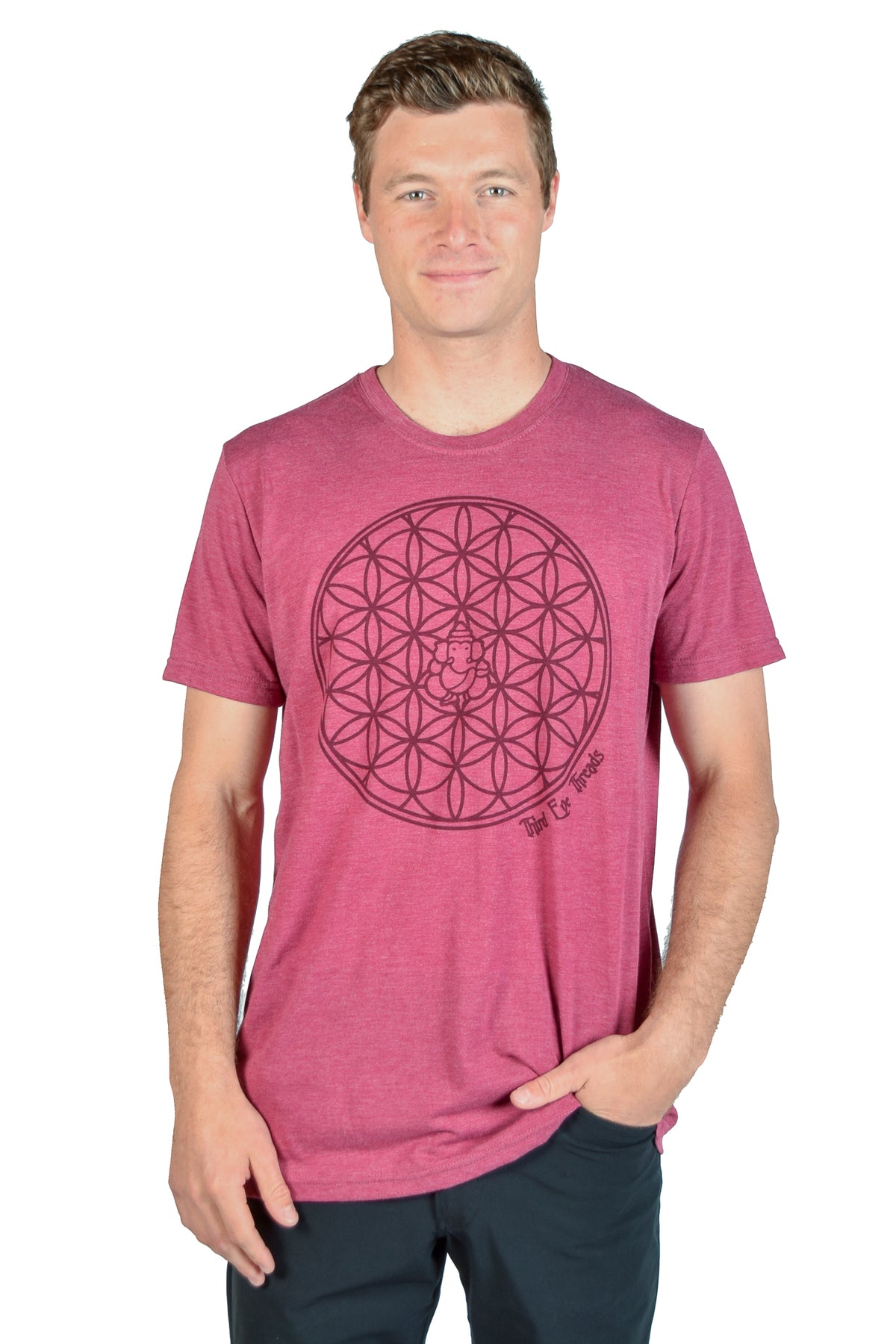 The Flower of Life Triblend Crew Neck Tee - Third Eye Threads