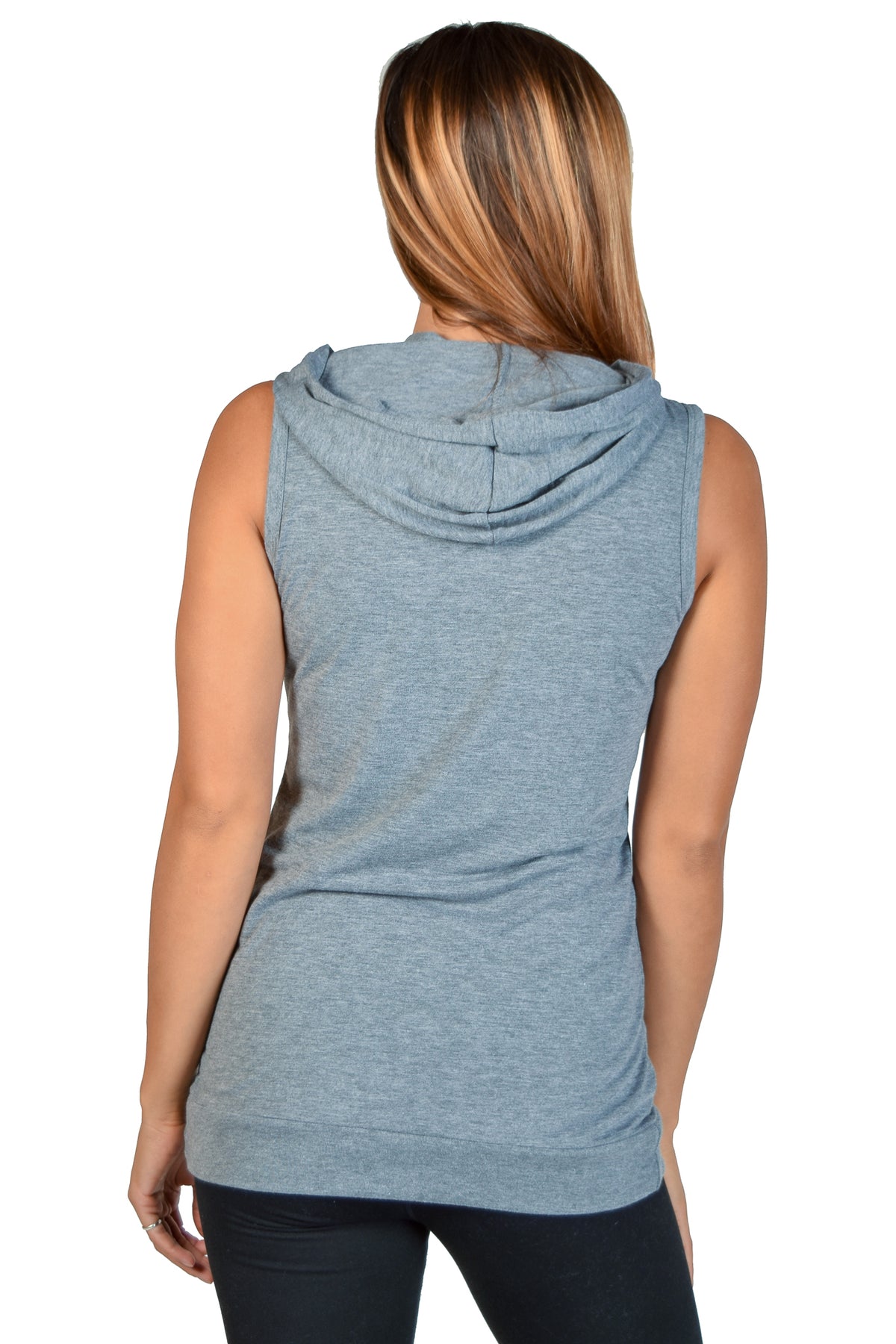 Hamsa Hand Sleeveless Hoodie Tank - Third Eye Threads