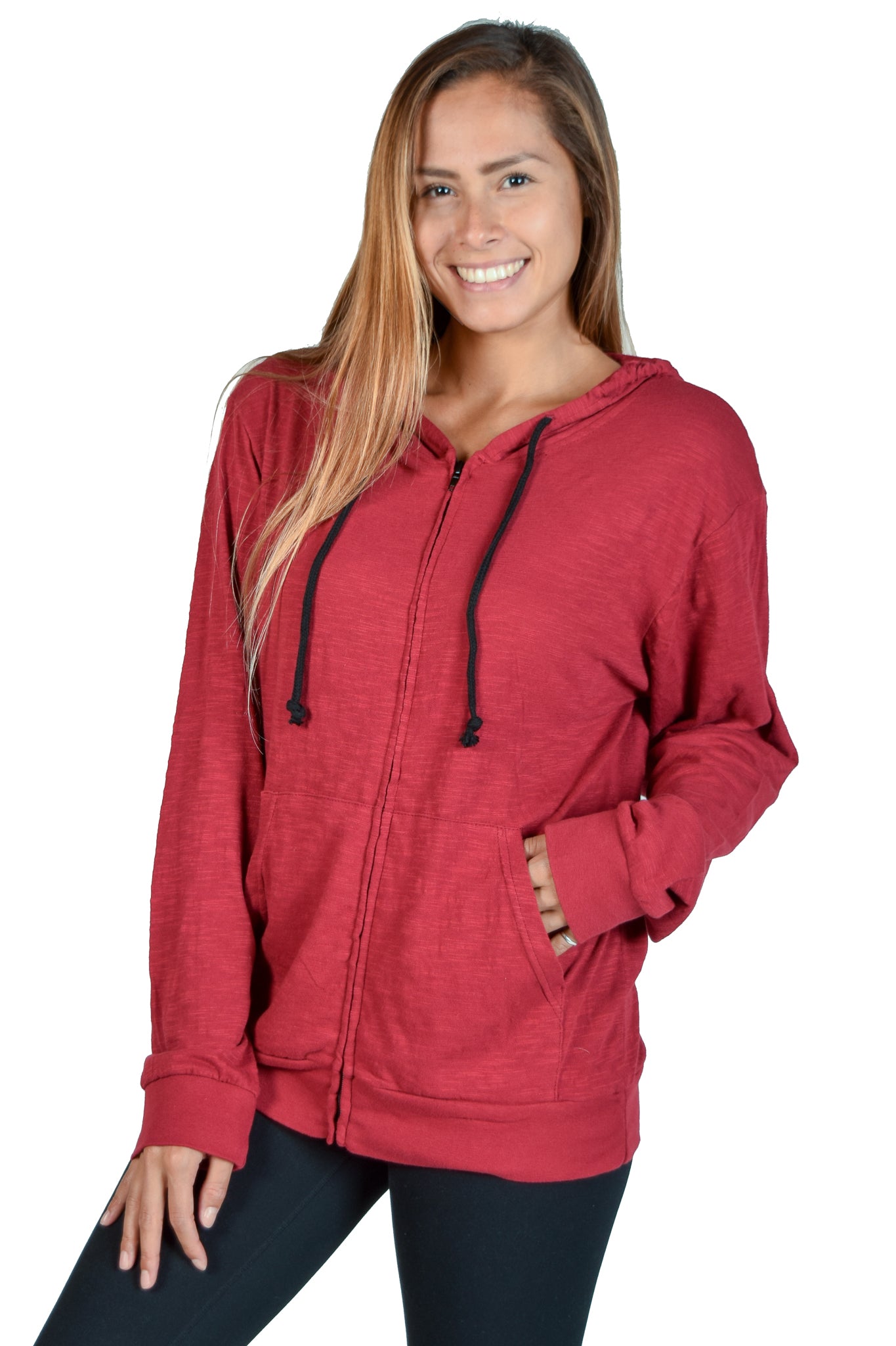 Long Sleeve Zip Up Chakra Hoodie - Third Eye Threads