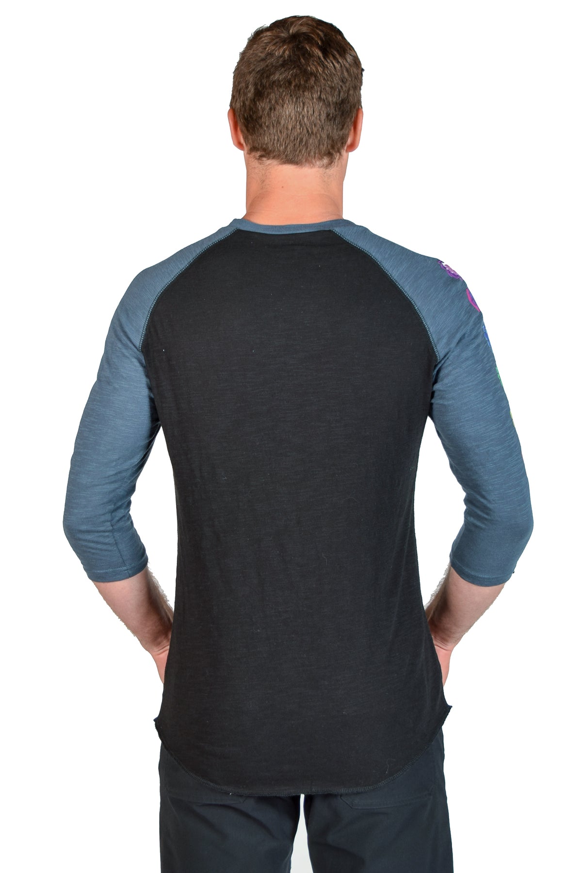 Full Chakra 3/4 Sleeve Slub Raglan Crew - Third Eye Threads