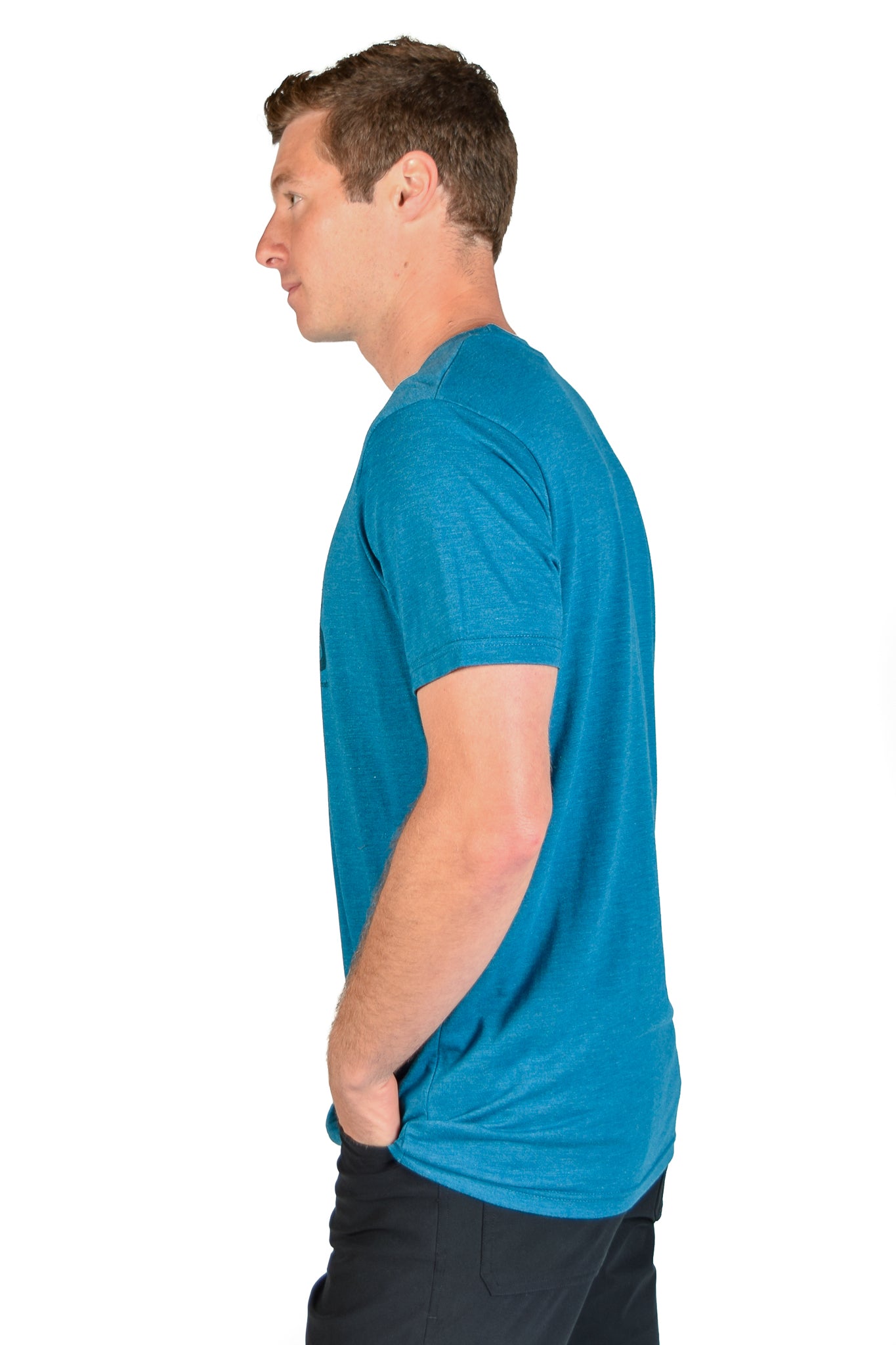 SHIFT HAPPENS ON MEN'S  LINEN BLEND CREW NECK - Third Eye Threads