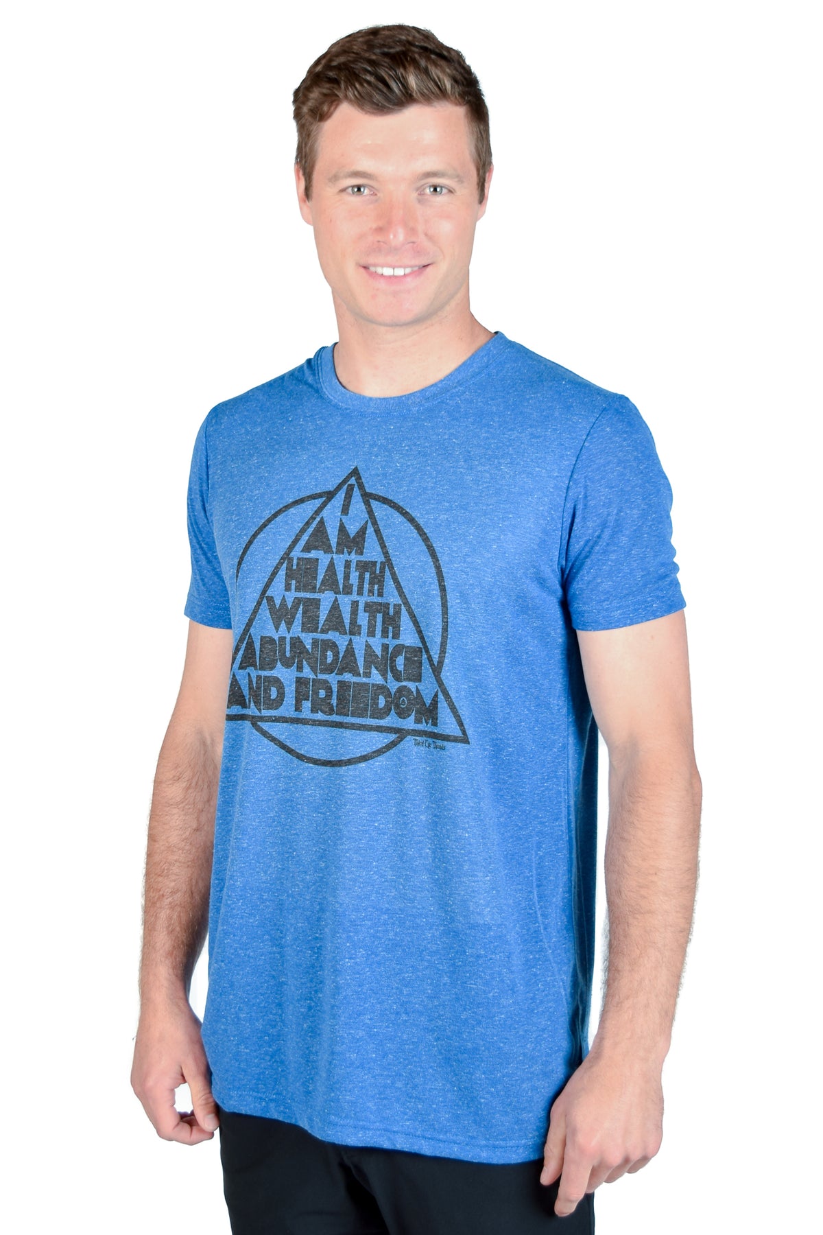 I AM ON LINEN BLEND SHORT SLEEVE CREW NECK - Third Eye Threads