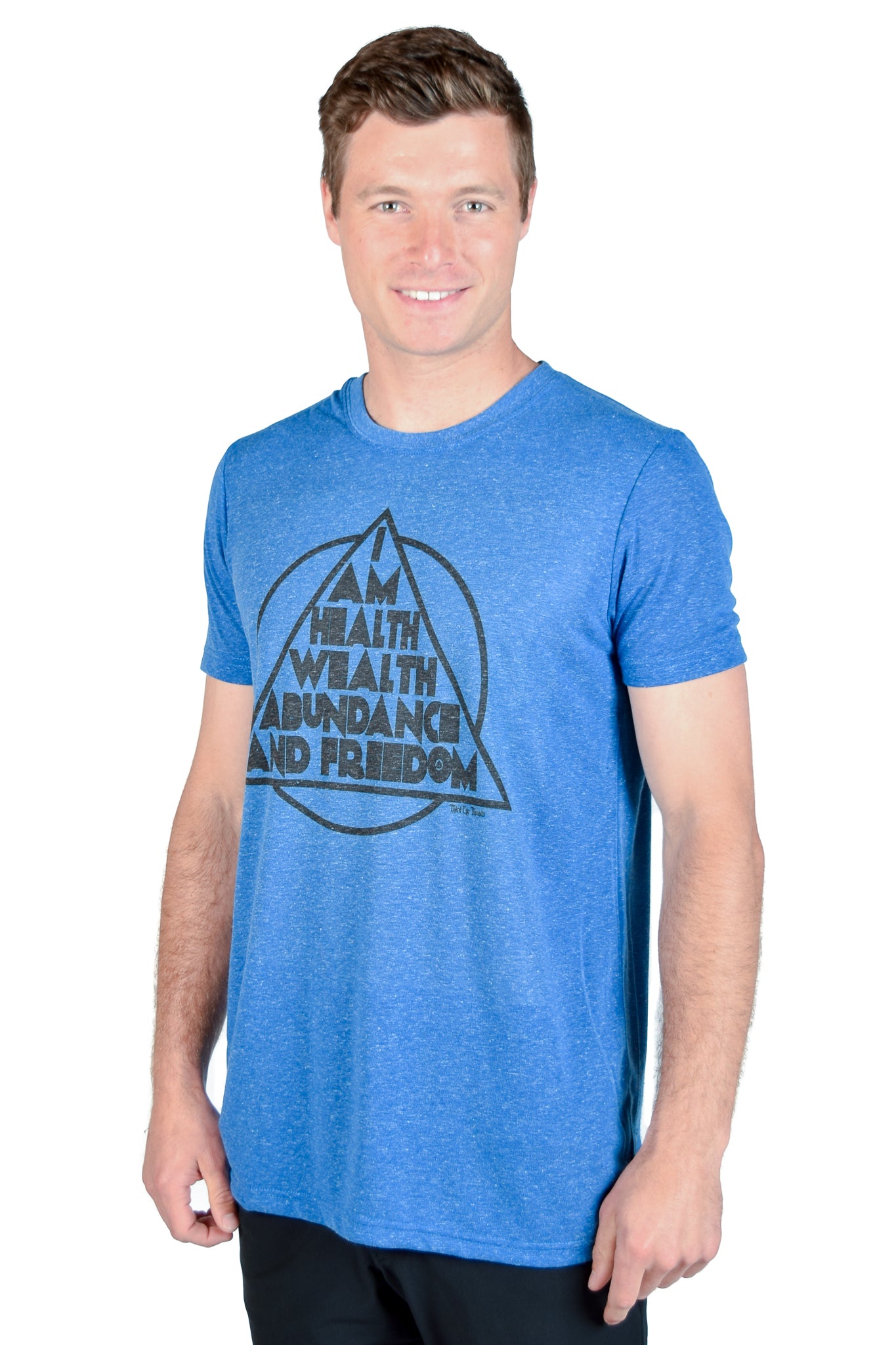 I AM ON LINEN BLEND SHORT SLEEVE CREW NECK - Third Eye Threads