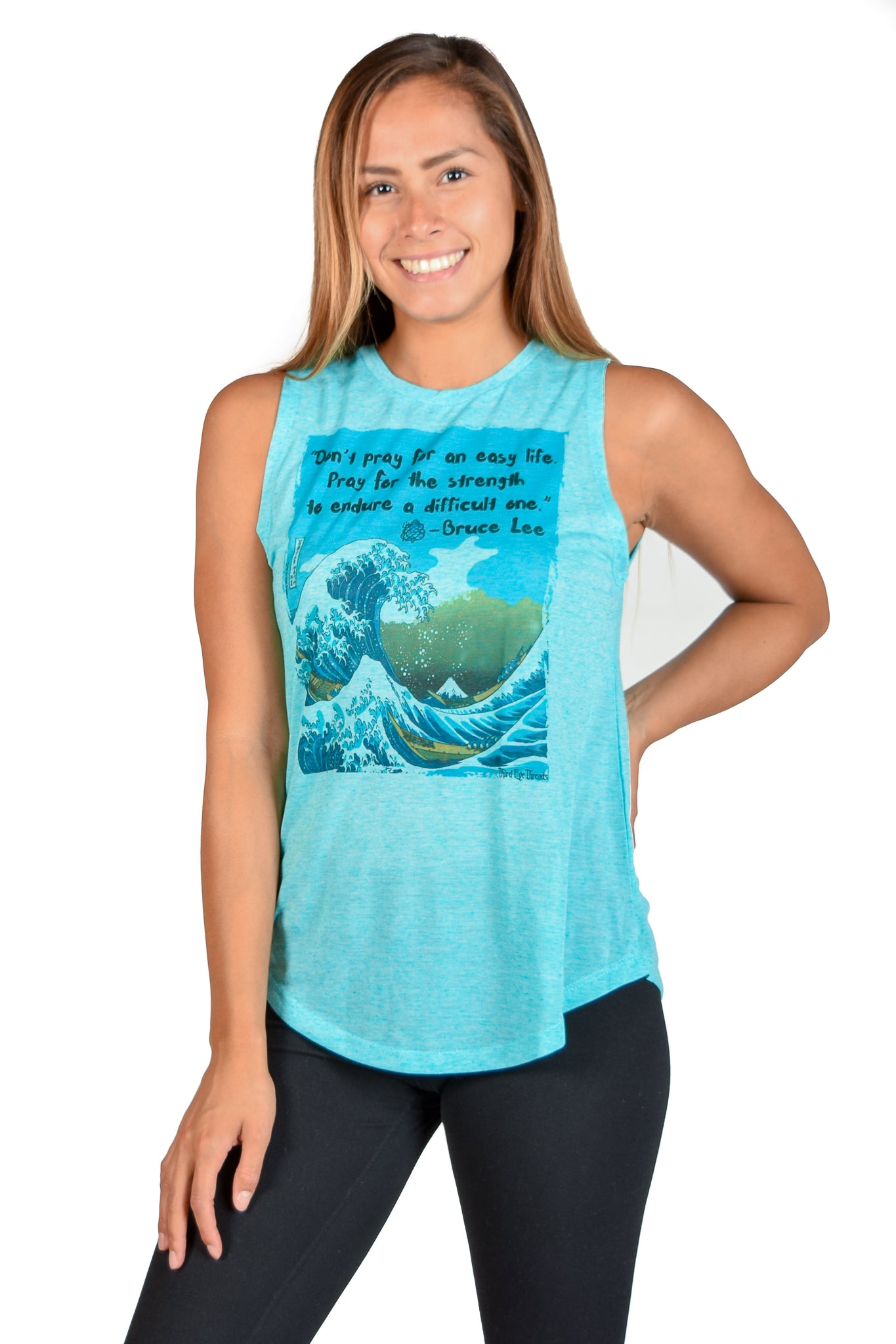 Bruce Lee On Linen Boyfriend Tee - Third Eye Threads