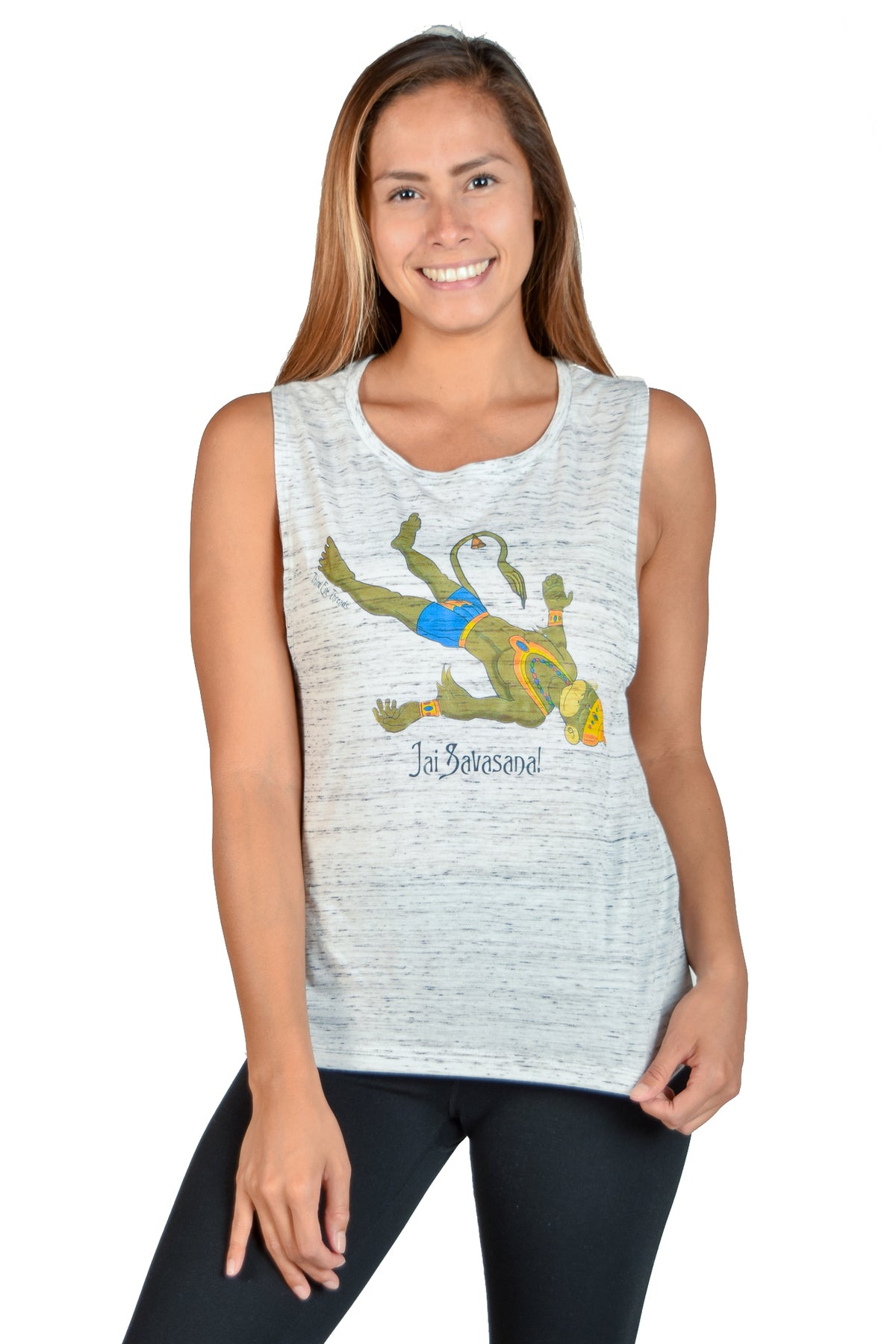 Hanuman Savasana FLOWY SCOOP BOYFRIEND TEE - Third Eye Threads