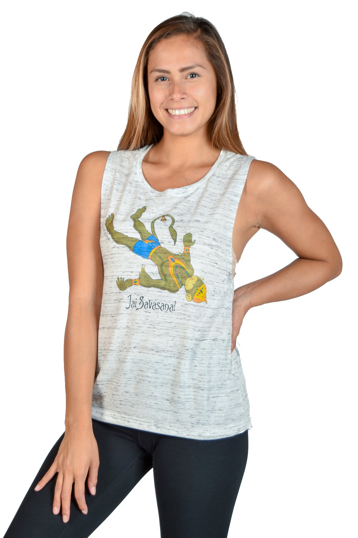 Hanuman Savasana FLOWY SCOOP BOYFRIEND TEE - Third Eye Threads