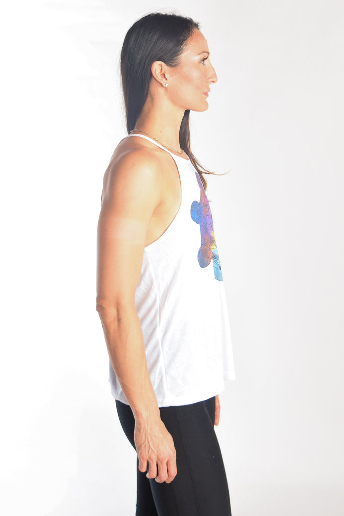 Flowy High Neck Tank with Metatron - Third Eye Threads