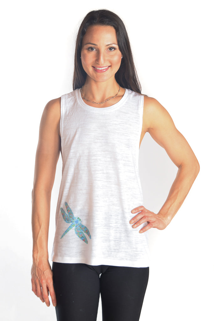 Dragonfly boyfriend tank - Third Eye Threads