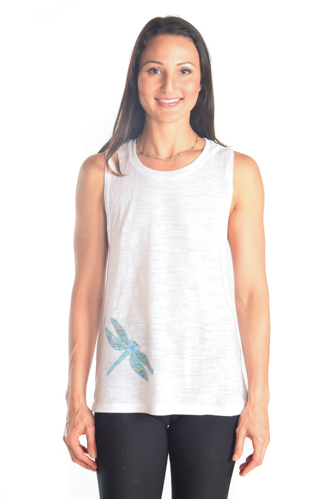 Dragonfly boyfriend tank - Third Eye Threads