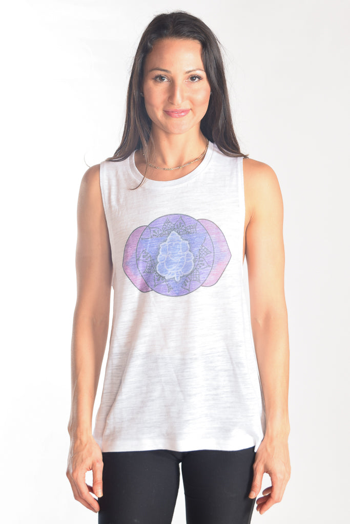 Third Eye Chakra on Boyfriend Tank - Third Eye Threads