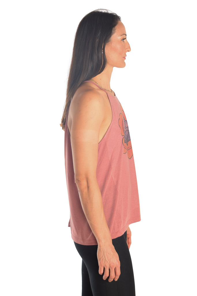 Sacral Chakra on Flowy High Neck Tank - Third Eye Threads