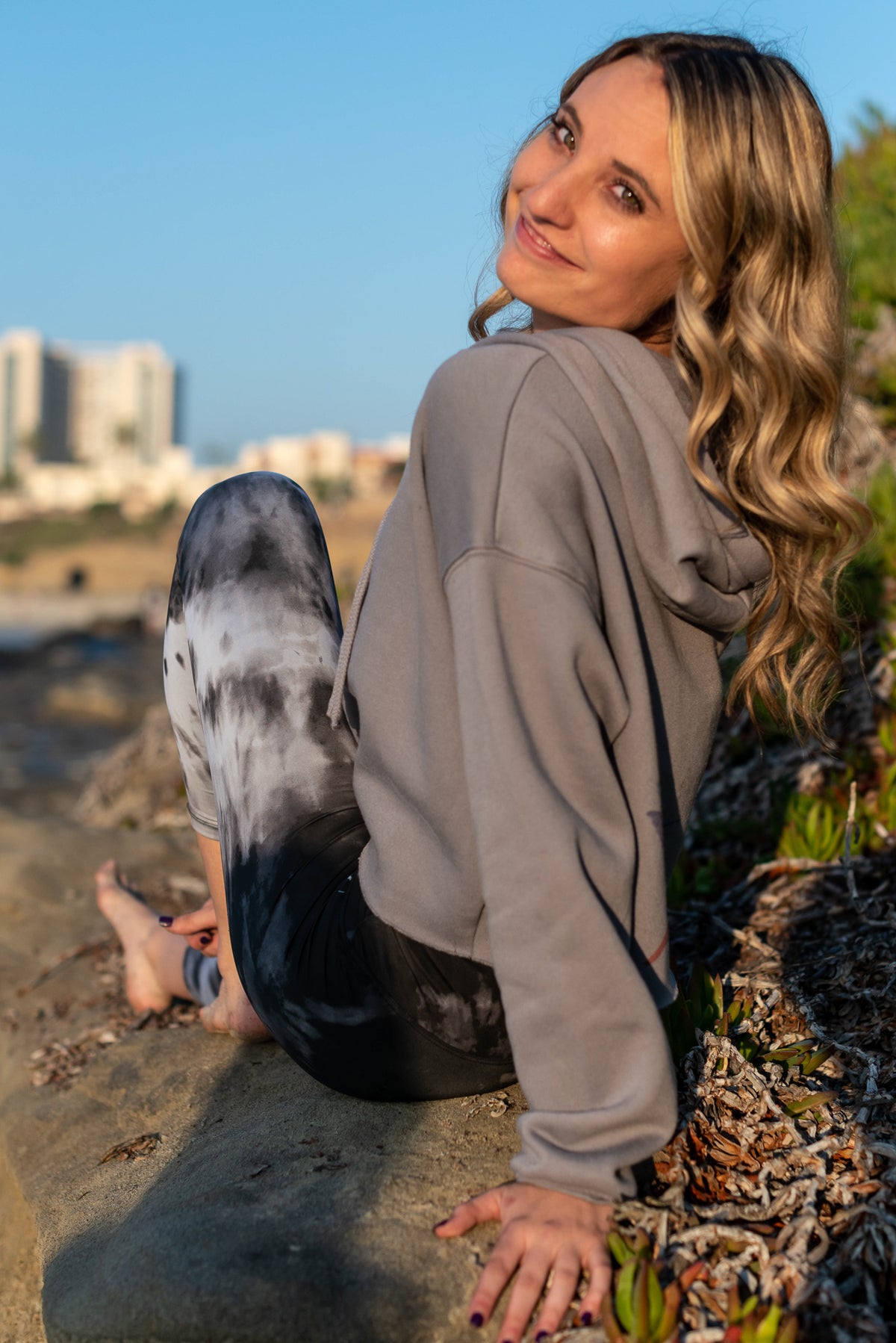 Crop Top Hoodie with Electric Humming Birds - Third Eye Threads