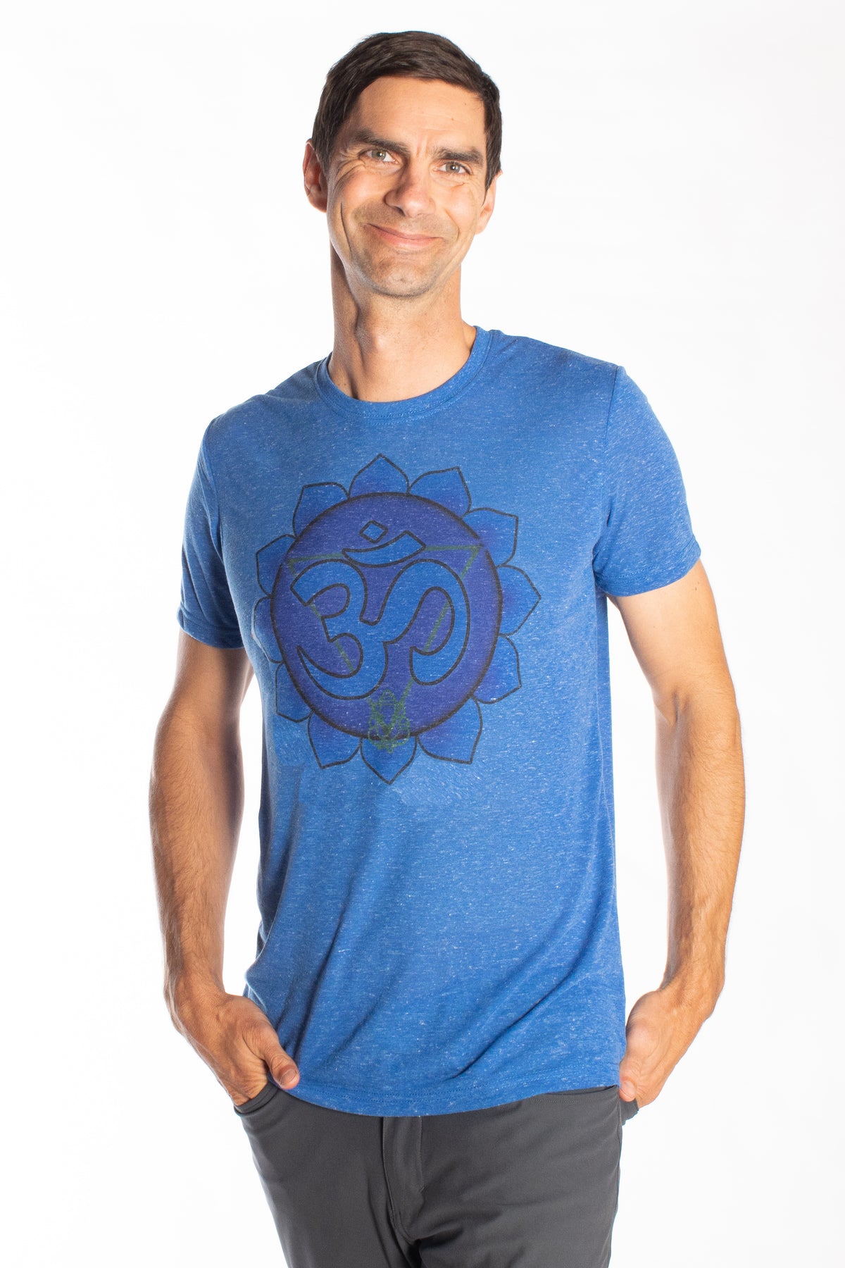 Throat Chakra on Linen Blend Tee - Third Eye Threads