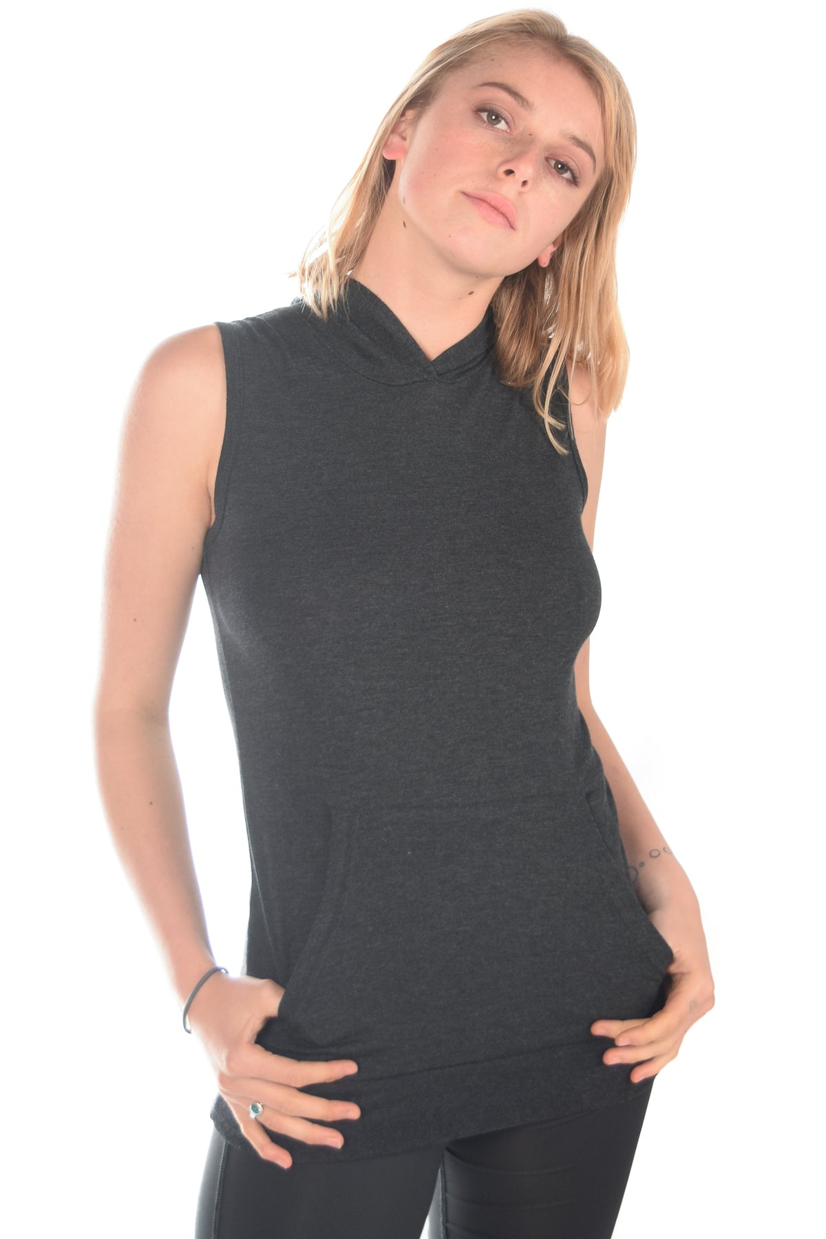 Sleeveless Full Chakra Hoodie - Third Eye Threads