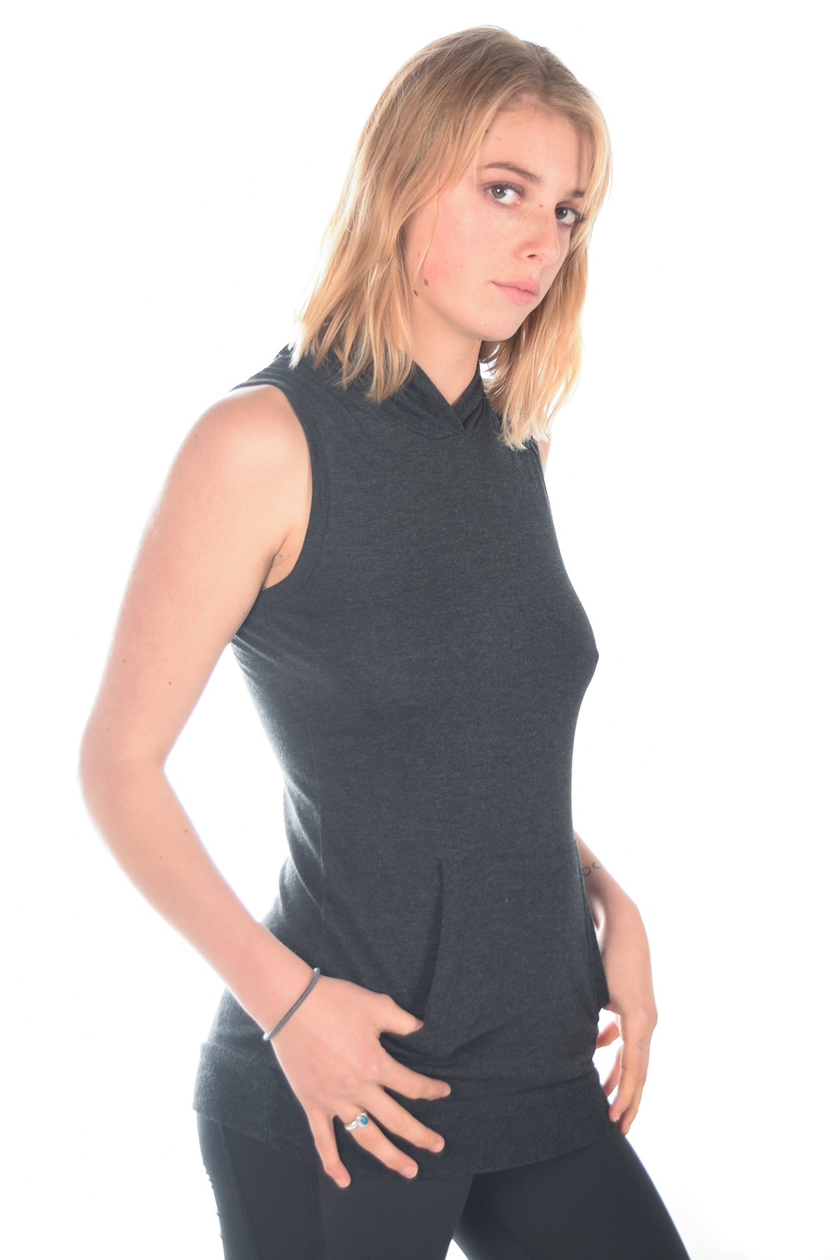 Sleeveless Full Chakra Hoodie - Third Eye Threads