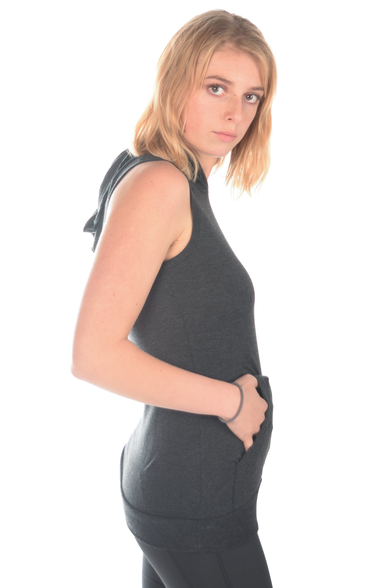 Sleeveless Full Chakra Hoodie - Third Eye Threads