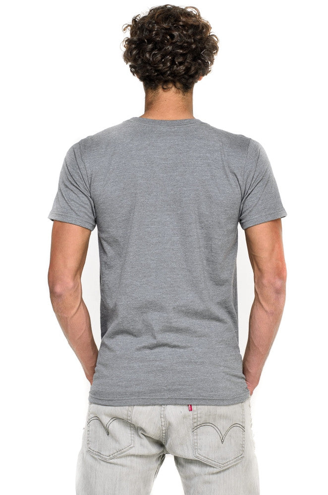 Throat Chakra on Grey Crew Neck - Third Eye Threads