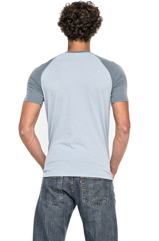 Third Eye Surf on Sky Short Sleeve Raglan - Third Eye Threads