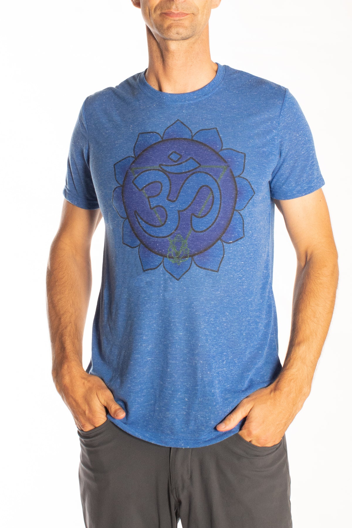 Throat Chakra on Linen Blend Tee - Third Eye Threads
