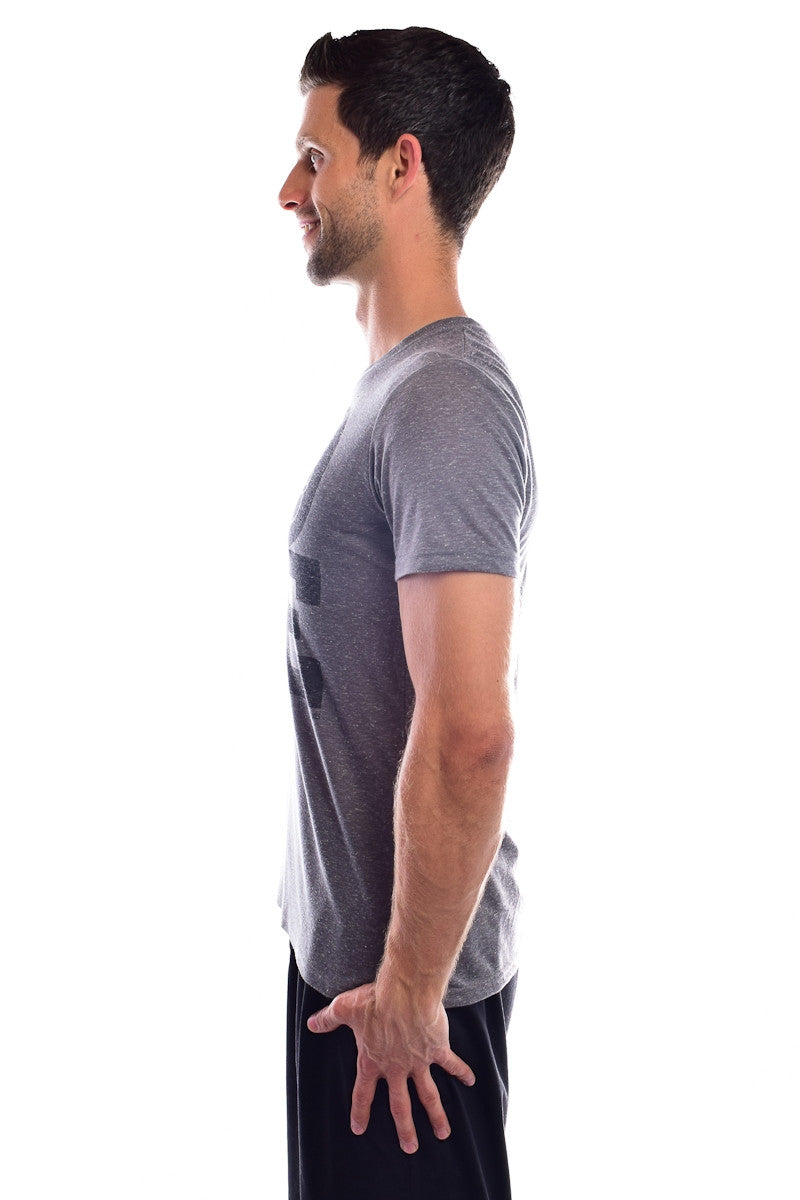 Love Ganesh on Ash  Linen Blend Crew Neck - Third Eye Threads