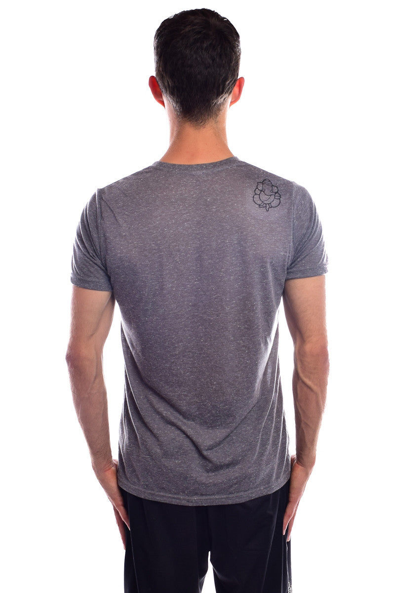 Love Ganesh on Ash  Linen Blend Crew Neck - Third Eye Threads