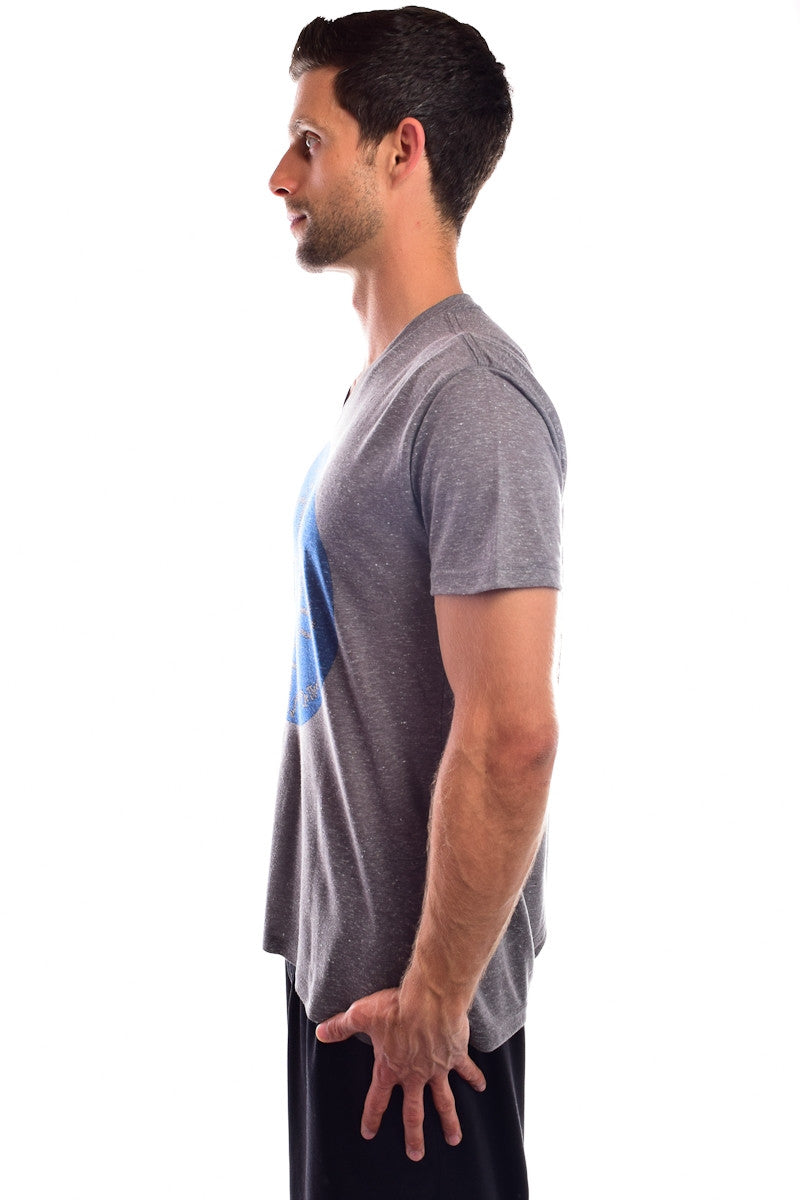 Third Eye Manifesto on AshLinen Blend V-Neck - Third Eye Threads