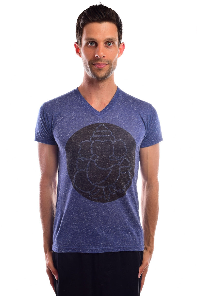 Third Eye Manifesto on AshLinen Blend V-Neck - Third Eye Threads