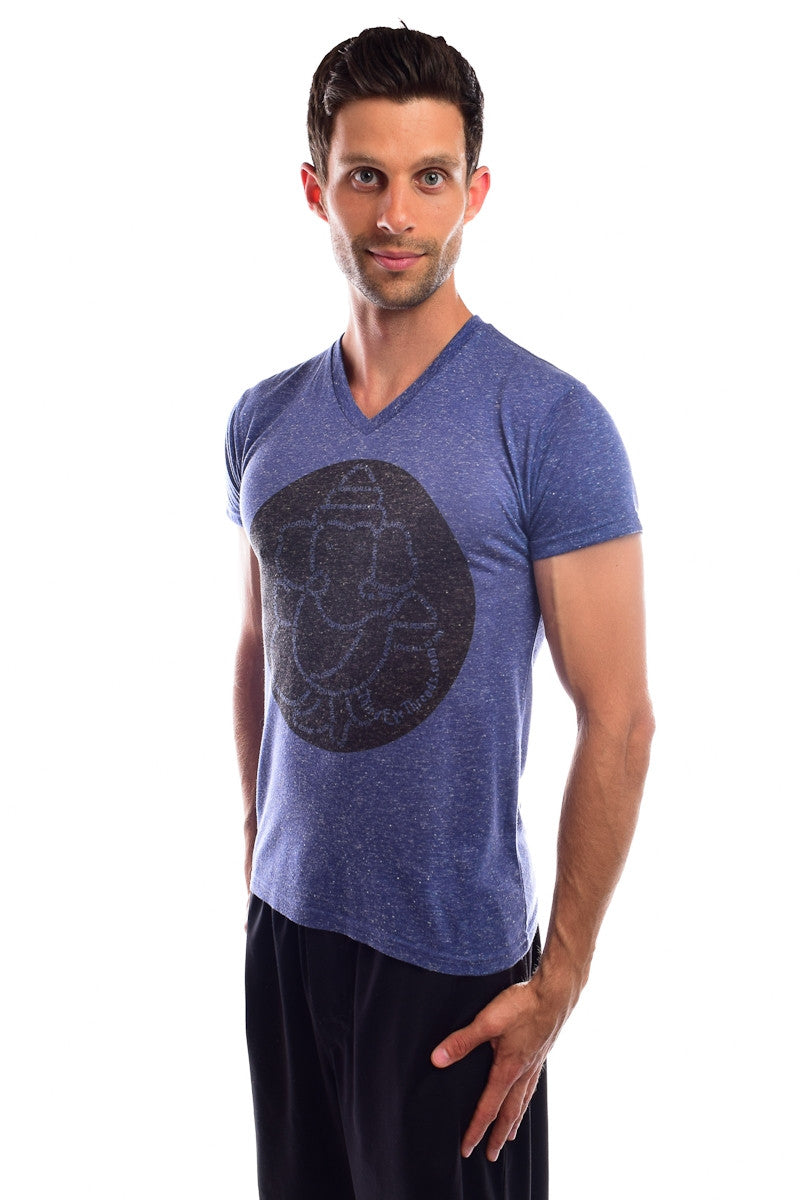 Third Eye Manifesto on AshLinen Blend V-Neck - Third Eye Threads