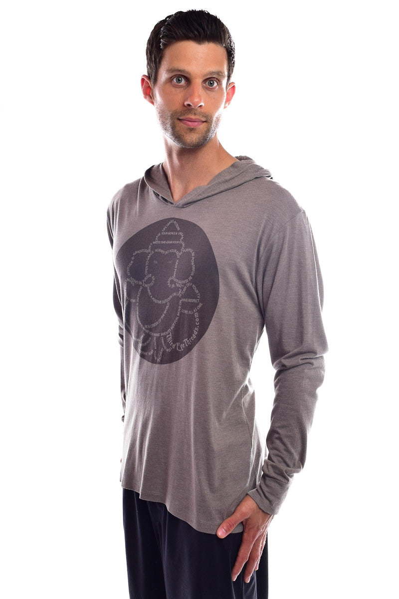 Third Eye Manifesto on Gray Pull-Over Unisex Hoodie - Third Eye Threads