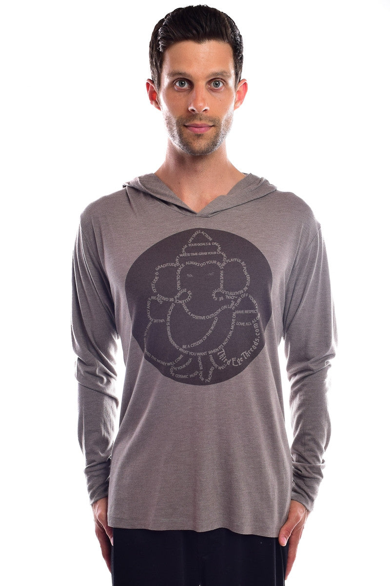 Third Eye Manifesto on Gray Pull-Over Unisex Hoodie - Third Eye Threads