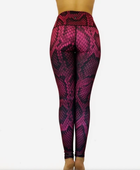 Reversible Pink Snake Skin High Compression Legging - Third Eye Threads