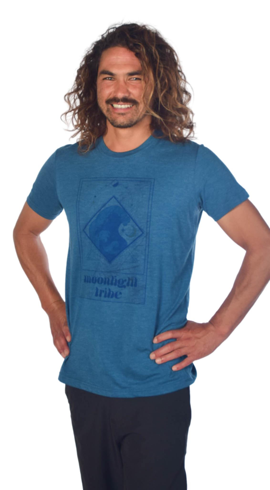 Moonlight Tribe Cresting Wave and New Moon Vintage Tarot Card Triblend Tee